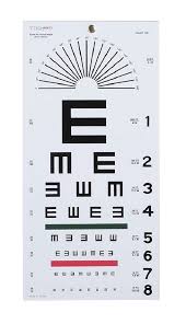 Illiterate Snellen Eye Chart 20 Foot Distance 1 Each