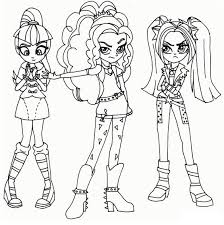 Enjoy hours of creativity with your favorite pony friends doing coloring pages, solving puzzles, designing dresses, and more! Three My Little Pony Equestria Girls Coloring Pages My Little Pony Coloring Pages Coloring Pages For Kids And Adults