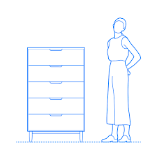 Kmart has models to match your bedroom furniture so your style will extend all throughout the room. Raleigh Tall Dresser Dimensions Drawings Dimensions Com