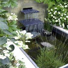 Pamela Johnson Is A Wonderful Garden Designer In The Uk Her Cascade Here Illustrates What The Water Features In The Garden Ponds Backyard Waterfalls Backyard