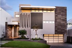 Break Up A Plain Wall With Timber Strips House Outside Design Facade House Modern Architecture House