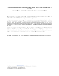 165 a.3 product registration example: Pdf A Methodological Proposal For The Complementarity Of The Ssm And The Vsm For The Analysis Of Viability In Organizations
