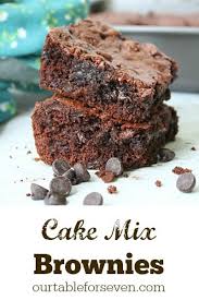 Cake Mix Brownies Table For Seven Food For You The Family Recipe Cake Mix Brownies Devils Food Cake Mix Recipe Chocolate Cake Mix Recipes