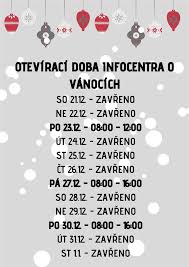 Otevírací doba v obchodech na vánoce, na nový rok, na velikonoce, 1. Oteviraci Doba Infocentra O Vanocich Mesto Lanskroun