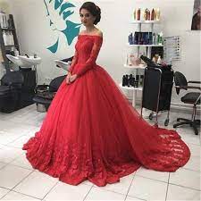Check spelling or type a new query. Brautkleid Ballkleid Roten Hochzeitskleid 2017 Hals Langarm Boot Abfahrt Spitze Sweep Pinsel Zug Brautkleider Red Wedding Dress Wedding Dresstrain Wedding Dress Aliexpress