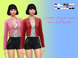 Pin By Nanette Saucedo On Sims Leather Jacket Jackets Sims 4 Cc