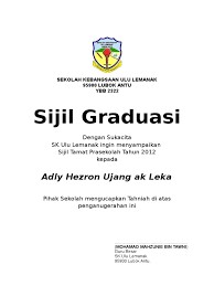 Bil atur cara majlis skrip 9 penyampaian hadiah cabutan bertuah ting 5. Sijil Graduasi