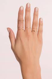 14k white gold wide band layered diamond ring. Ring It On Layered Rings In Gold 20 Tobi Us
