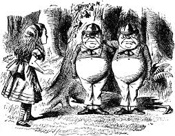 Wonderland had to eventually give them up, to reluctantly return the two to their own world. Tweedledum And Tweedledee Pictures Alice In Wonderland Net