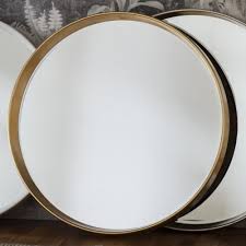 Wood, glass, mirror, birch, walnut, wooden, round mirror, bathroom mirror, bedroom mirror, wood mirror, unusual mirror, round this round mirror has an outside diameter of 500mm and is a chunky 30mm thick! Harvey Round Mirror Gold Gold Round Mirror Round Mirror Wall Mirror