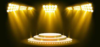 Yellow Stage Lighting Background With Spotlight Vector Illustration Stage Lighting Lighting Background Vector Illustration