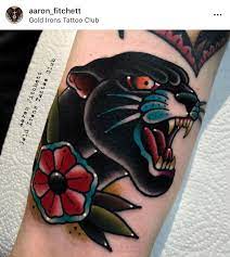 Pin By Carrie S On Panther Tattoo Traditional Panther Tattoo Traditonal Tattoo Traditional Tattoo