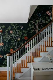 This is a guide on what to use and where to start when wall papering a stairwell. Before Wallpaper Staircase Wallpaper Stairs Stair Walls