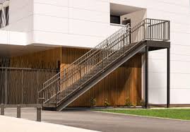 Choices of left, right or straight handrails. Prefabricated Metal Stairs Steps Work Platforms By Erectastep