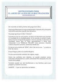 La oca instrucciones y reglas ¡bienvenid@ a la ayuda de la oca! Calameo Juego De La Oca Multiplicacion