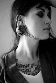 Plug Www Bodypiercing Sk Plug Ear Piercing Piercings Bodypiercing Bodypiercingsk Girl Neck Tattoos Chin Tattoo Under Chin Tattoo