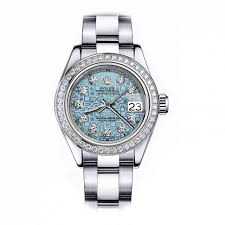 This ladies rolex datejust steel watch has a 31mm pink dial with oyster bracelet and auto movement. Rolex Ladies Rolex 36mm Datejust Ss Jubilee Ice Blue Color Dialt Diamond Bezel
