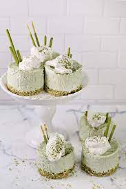 Matcha No Bake Cheesecakes A Beautiful Mess Green Tea Dessert Matcha Dessert Desserts