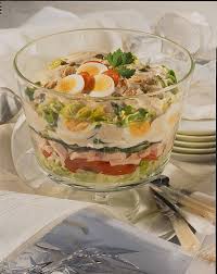 Schichtsalat Mit Thunfischsosse Rezept Lecker Thunfischsosse Rezept Schichtsalat Rezepte