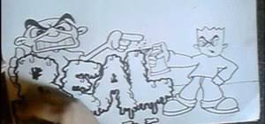 Achieving the 3d effect step 4: How To Draw Cool Graffiti Letters Step By Step Graffiti Urban Art Wonderhowto