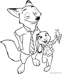 Download and print these pen coloring pages for free. Nick And Judy Hold The Carrot Recording Pen Coloring Page Coloringall