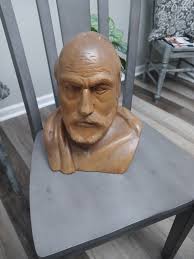 Vintage Wooden Artist Head sculpture