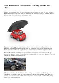 Buy motor insurance policy online with digit insurance. Auto Insurance In Today S World Nothing But The Best Tips