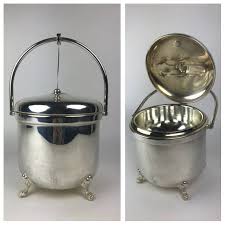 50s Silver Plated Ice Bucket With Tongs And Claw Feet Vintage Swing Top Retro Antique Insulated Thermos Brand Vintage Clothes Shop Stuff To Buy Vintage Items