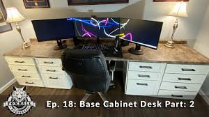 How to make a desk out of kitchen cabinets. Diy How To Build A Base Cabinet Desk Part 2 Ep 18 Youtube