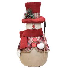 22 75 In Red And Brown Plaid Snowman With Shovel Scarf And Top Hat Table Top Chri Christmas Tabletop Decor Christmas Centerpieces Diy Diy Christmas Ornaments