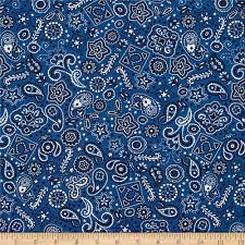 Timeless Treasures Giddy Up Bandana Blue