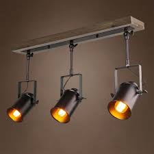 Lnc Farmhouse 2 Ft 3 Light Texture Black Spotlights Track Lighting Kit Wood Canopy A03185 The Home Depot