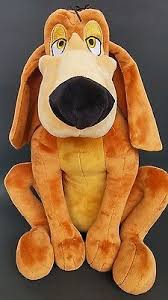 Disney Cinderella Bruno Bloodhound Dog Brown Stuffed Animal Plush Toy Doll Lg Feltro