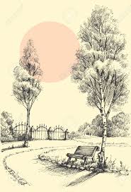Le travail de cette branche comporte la création d'affiche comme l'illustration de dessin. Jardin Dessin Artistique Une Allee Dans Le Parc Clip Art Libres De Droits Vecteurs Et Illustration Image 69424645