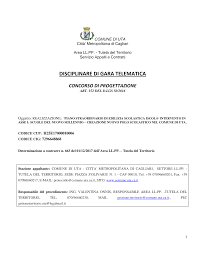 disciplinare di gara telematica - concorso di progettazione