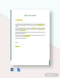 Word file simple job offer letter format in word. Free 39 Offer Letter Examples In Ms Word Pages Google Docs Outlook Pdf Examples