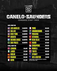 Vancouver whitecaps v la galaxy major league soccer. Dazn Boxing On Twitter Set Your Alarms Clear Your Schedule Canelosaunders Start Times