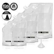 Black And White Label 6 Black White Label Premium Plastic Flasks Liquor Rum Runner Cruise Kit Sneak Alcohol Drink Wine Pouch Bag Set Hea Plastic Flask Wine Drinks Alcoholic Drinks