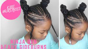 Ninja Buns And Faux Sideburns Baby Toodler And Kids Hairstyles Natural Hair Styles Kids Hairstyles Hair Styles