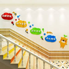 Generally speaking, we offer free shipping for simulation vase potted green plant porch corridor where to buy wall stickers online for sale? Early Learning Kindergarten Wall Decoration Wall Sticker Cultural Wall Arranged Stairs Corridor Children S House Cartoon Stick 3d Stereo