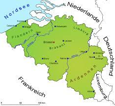 Map of belgium region country a part of under europe. Belgien Geografie Landkarte Lander Belgien Goruma