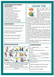 тексты для чтения на английском языке в Present Simple Leisure Time Em 2020 Aulas De Ingles Tempos Verbais Aulas