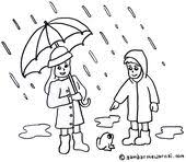 Mewarnai Gambar Musim Hujan Buku Mewarnai Buku Gambar Gambar