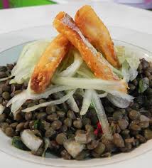Salade De Lentilles Et Morue Frite