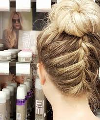The upside down braid is a simple and quick way to give a classic style an instant upgrade. Upside Down Braid Ballerina Bun By Voila Coiffure Mini Spa Facebook