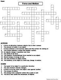 Do you believe you understood all that we have covered? Force And Motion Worksheet Crossword Puzzle By Science Spot Tpt