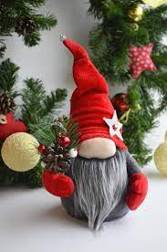 Christmas Gnome Christmas Gifts Scandinavian Gnome Red Gnome Etsy Christmas Gnome Christmas Crafts Christmas Crafts Diy