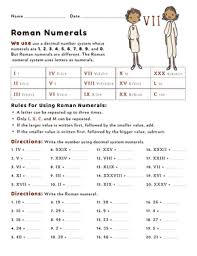 Working With Roman Numerals Worksheet Education Com