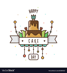 Happy cake day Royalty Free Vector Image - VectorStock