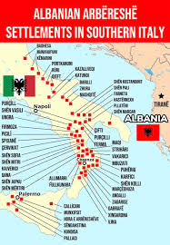 Albanian Arbëreshë settlements in southern Italy : rMapPorn